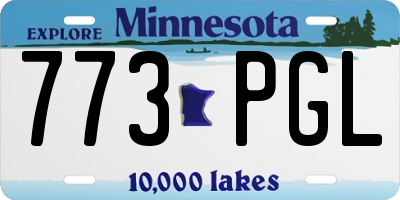 MN license plate 773PGL