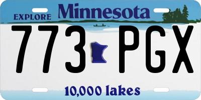 MN license plate 773PGX