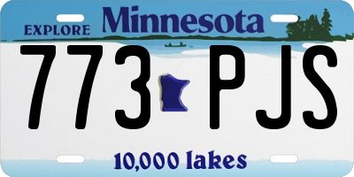MN license plate 773PJS