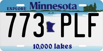 MN license plate 773PLF