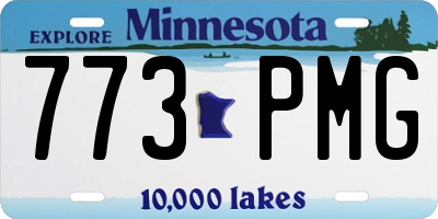 MN license plate 773PMG