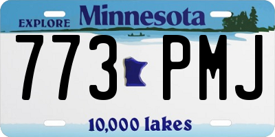 MN license plate 773PMJ