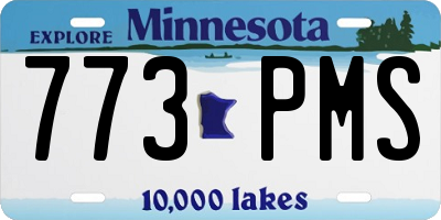 MN license plate 773PMS
