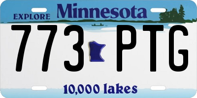 MN license plate 773PTG