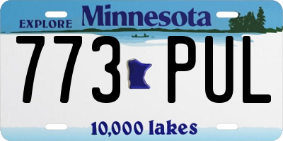 MN license plate 773PUL