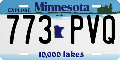 MN license plate 773PVQ