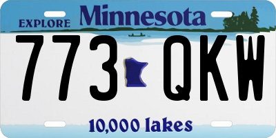 MN license plate 773QKW