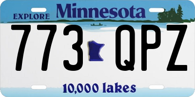 MN license plate 773QPZ