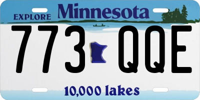 MN license plate 773QQE
