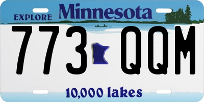 MN license plate 773QQM