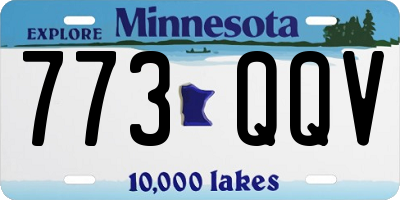 MN license plate 773QQV