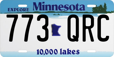 MN license plate 773QRC