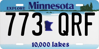 MN license plate 773QRF