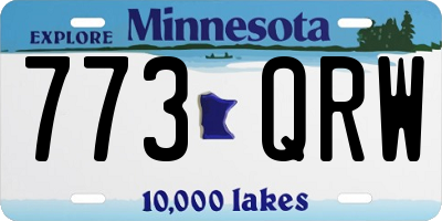 MN license plate 773QRW