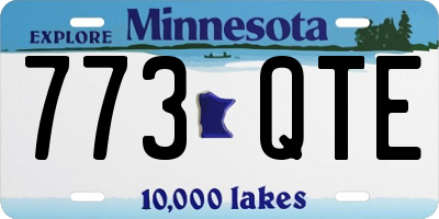 MN license plate 773QTE