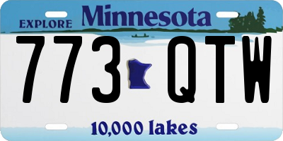 MN license plate 773QTW