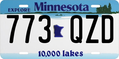 MN license plate 773QZD