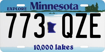 MN license plate 773QZE
