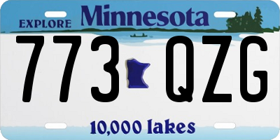 MN license plate 773QZG