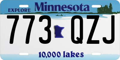 MN license plate 773QZJ