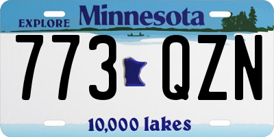 MN license plate 773QZN