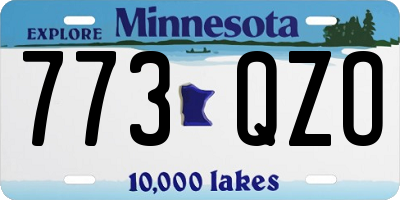 MN license plate 773QZO