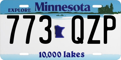 MN license plate 773QZP
