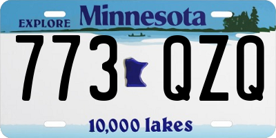 MN license plate 773QZQ