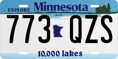 MN license plate 773QZS