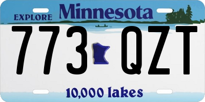 MN license plate 773QZT