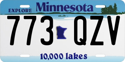 MN license plate 773QZV