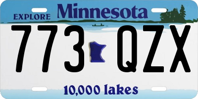 MN license plate 773QZX