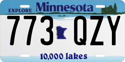 MN license plate 773QZY