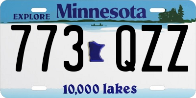 MN license plate 773QZZ