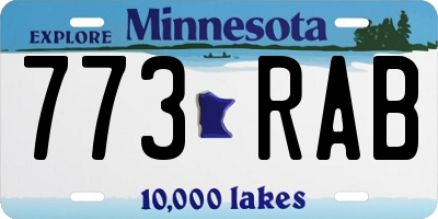 MN license plate 773RAB
