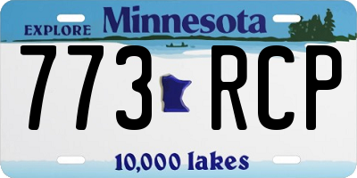 MN license plate 773RCP