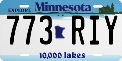 MN license plate 773RIY