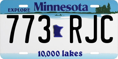 MN license plate 773RJC
