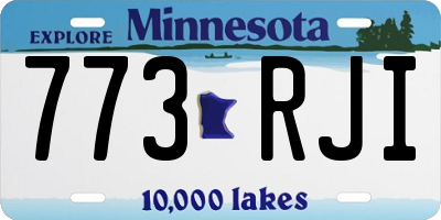 MN license plate 773RJI