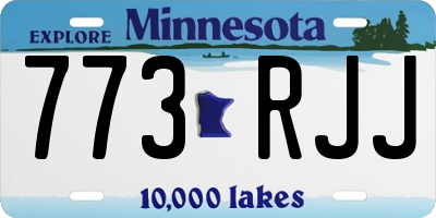 MN license plate 773RJJ