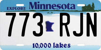 MN license plate 773RJN