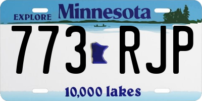 MN license plate 773RJP
