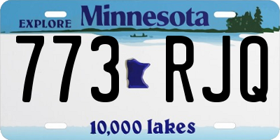 MN license plate 773RJQ