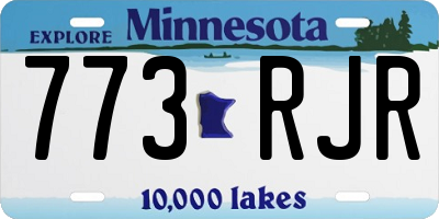 MN license plate 773RJR