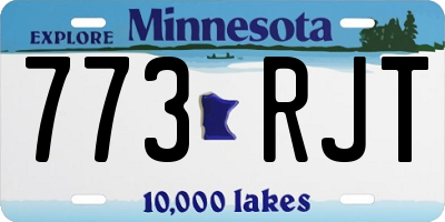 MN license plate 773RJT