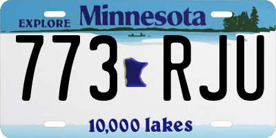 MN license plate 773RJU