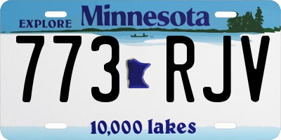 MN license plate 773RJV