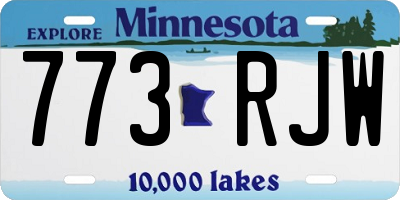 MN license plate 773RJW