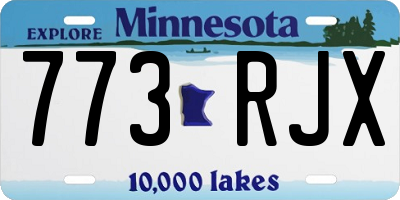MN license plate 773RJX