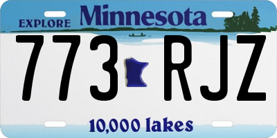 MN license plate 773RJZ